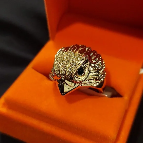 KURT GEIGER LONDON Pave' Crystal Eagle Ring Size 8 - Picture 3 of 6